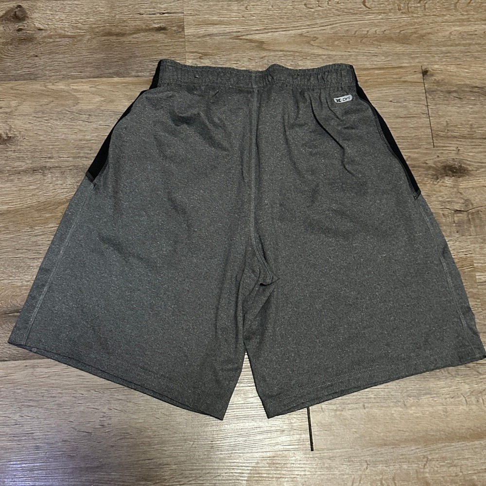 RBX Performance Mens Athletic Shorts Gray Black X-Dri Gym Training Size Medium - Picture 5 of 6
